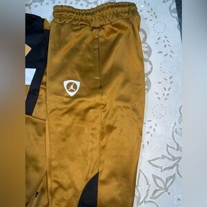 Full gold track suit, hoodie and sweat pants